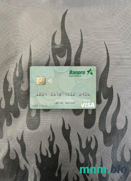 Nicaragua Banco de la Producción visa obciążyć card wygląd fotograficzny skan PSD + zdjęcie